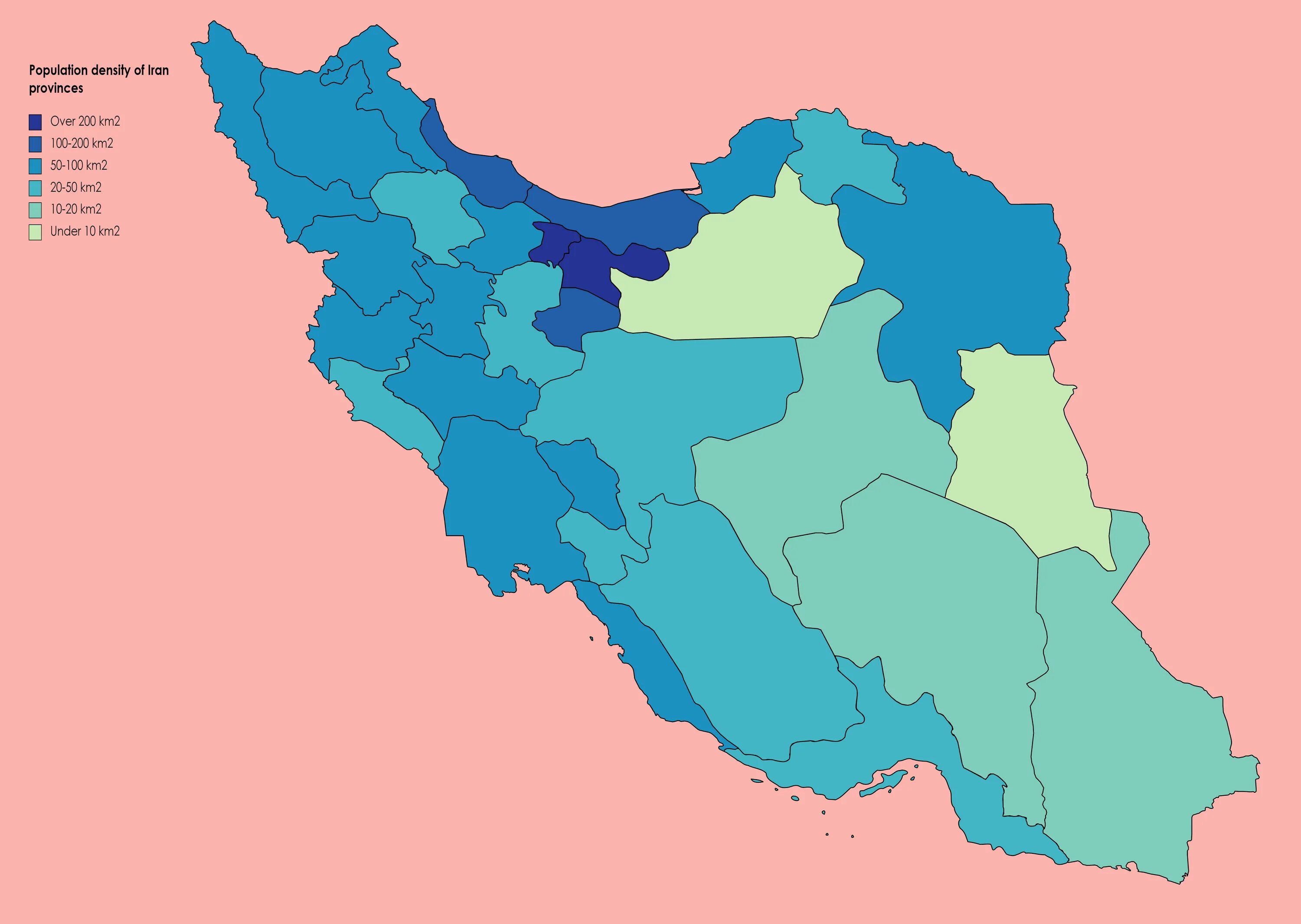 Плотность населения Ирана. Карта плотности населения Ирана. Провинции Ирана. Население Ирана карта.