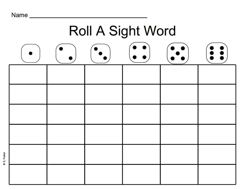I needed to read. Roll and read шаблон. roll game words. roll and read sample. side words for kids.