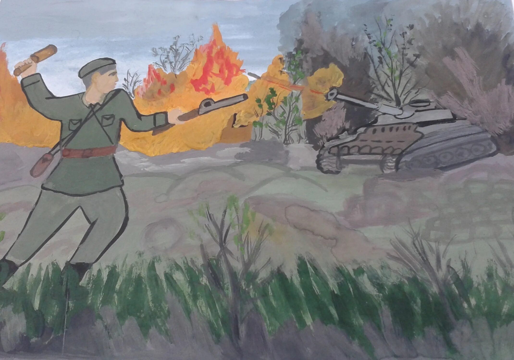 Рисунок подвиг народа в великой отечественной войне. Рисунки о войне для детей.