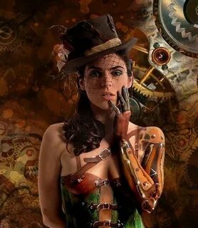 Painted steampunk gear Мода В Стиле Стимпанк, Дизельпанк, Художники, Духовн...