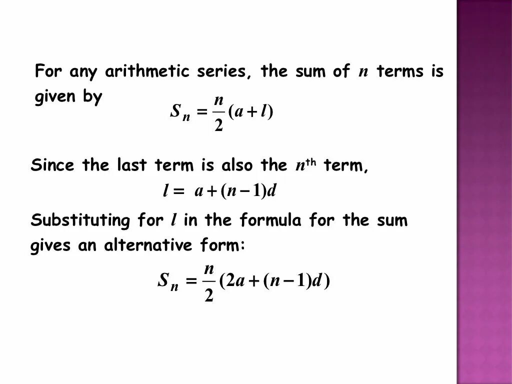 Sum of us. Arithmetic series. arithmetic progression sum formula. sum of arithmetic sequence. sum formulas.