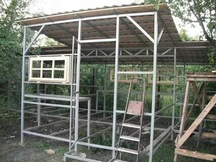 Дача из профильной трубы своими руками