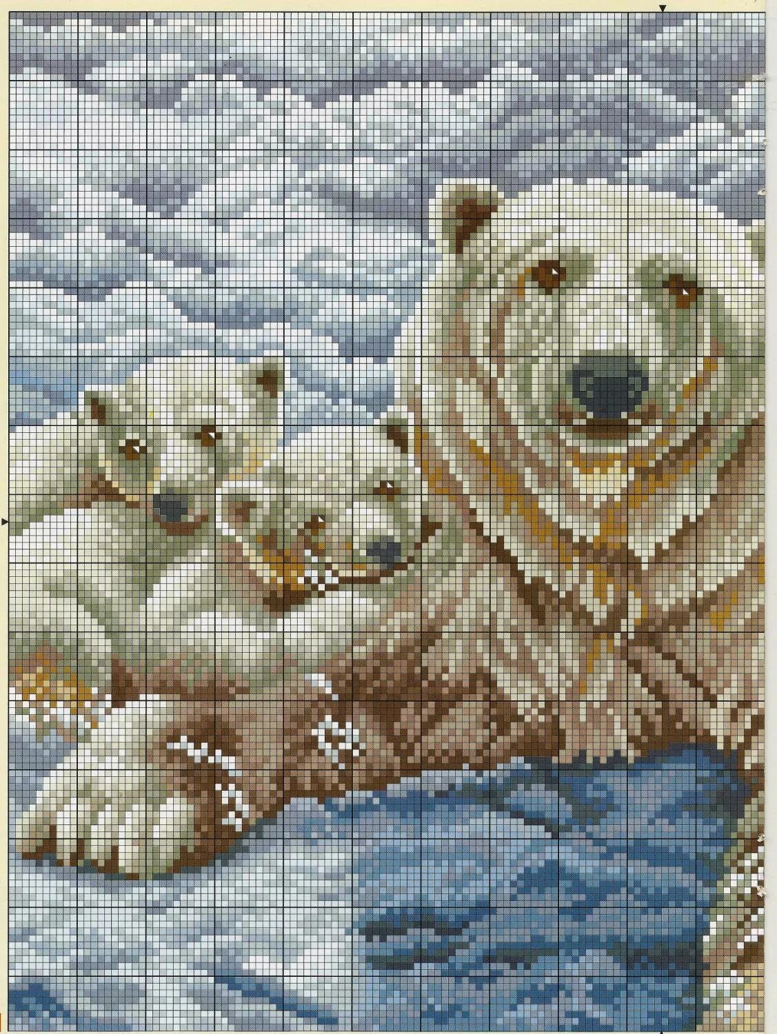 вышивка крестом павлины. вышивка крестом белые медве. схемы вышивки природа. вышивка больших форматов. схемы для вышивки.