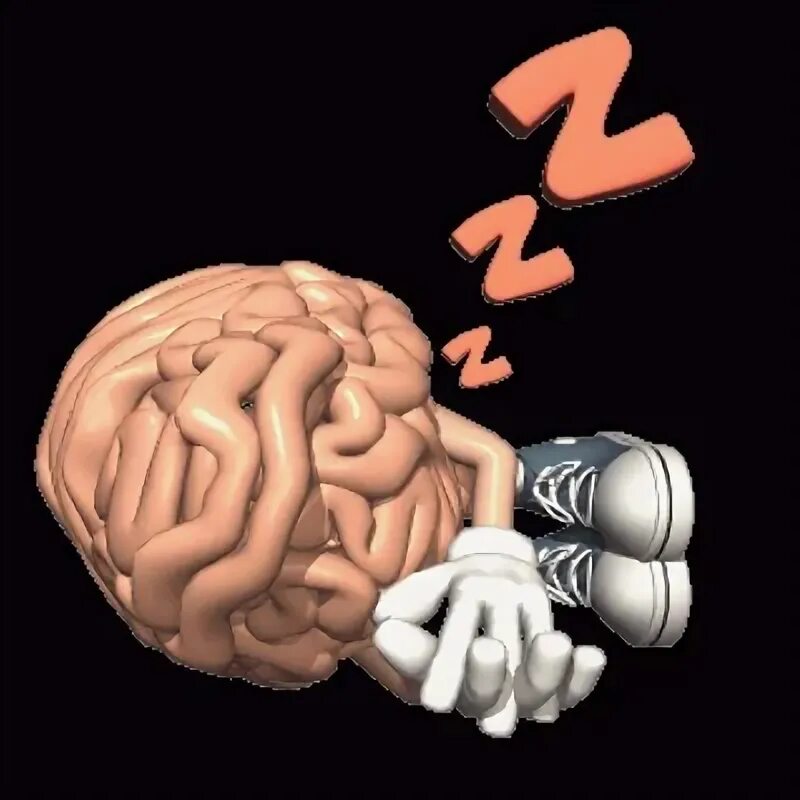 Sleeping brains. Мозг гиф. Сонный мозг рисунок.