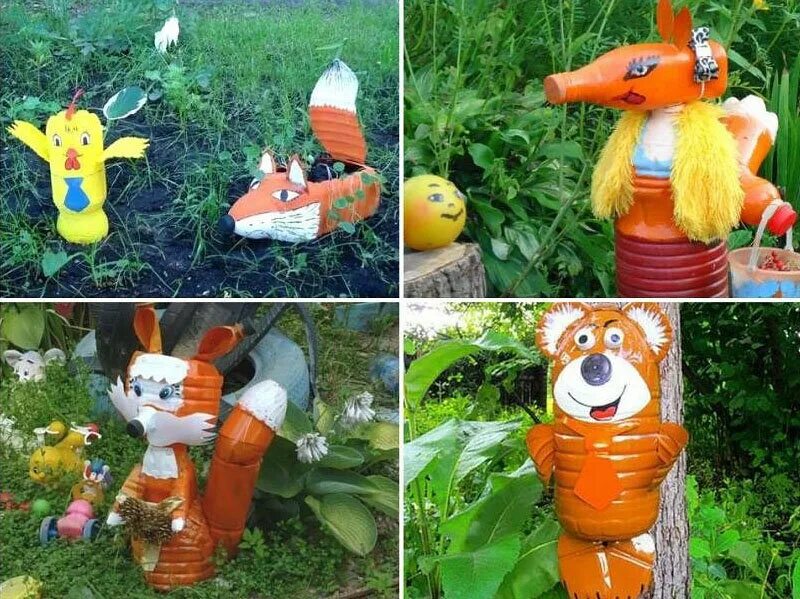 Пластиковые бутылки животные. Животные из бутылок пластиковых для сада. Кошка из бутылки. Поделки из пластмассовых бутылок. Декор для сада из бутылок.