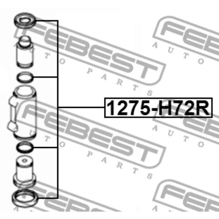 1275h72r FEBEST. FEBEST 1275-sfe19f. 1275h72r. 1275-LFR FEBEST.