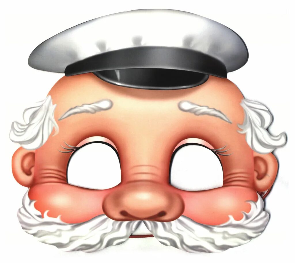 маска деда из репки. санта иллюстрация. сказочный дед. маска деда для детей на голову. внучка из репки маска.