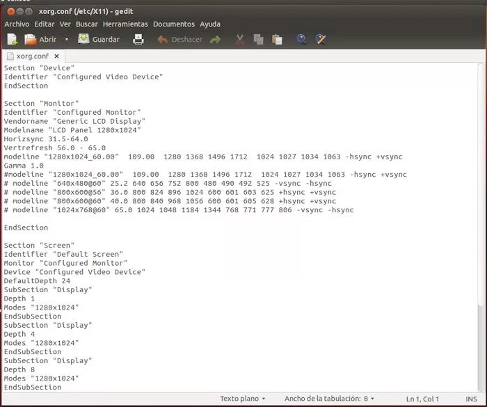 Вывод содержимого файла на экран. Скрин монитора код. Xorg Linux. Xorg Ubuntu. МСВС xorg настройки.