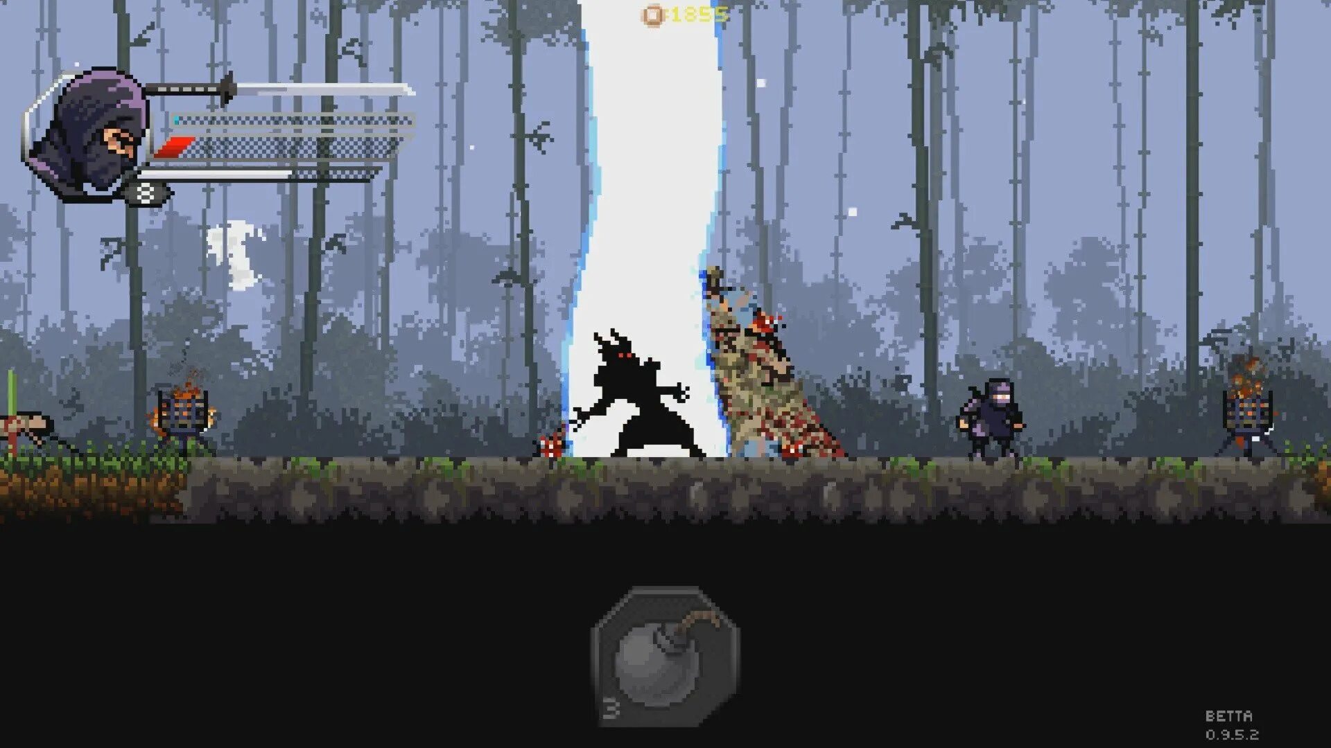 Pixel Shinobi Nine Demons. Pixel Shinobi Nine Demons of Mamoru v1.0.1.0. Пиксельные игры. 2d игры на ПК пиксельные.