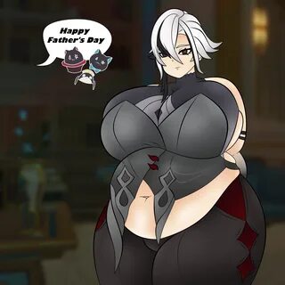 arlecchino (genshin impact), bbw, bbw mom, clothing, female, female only, f...