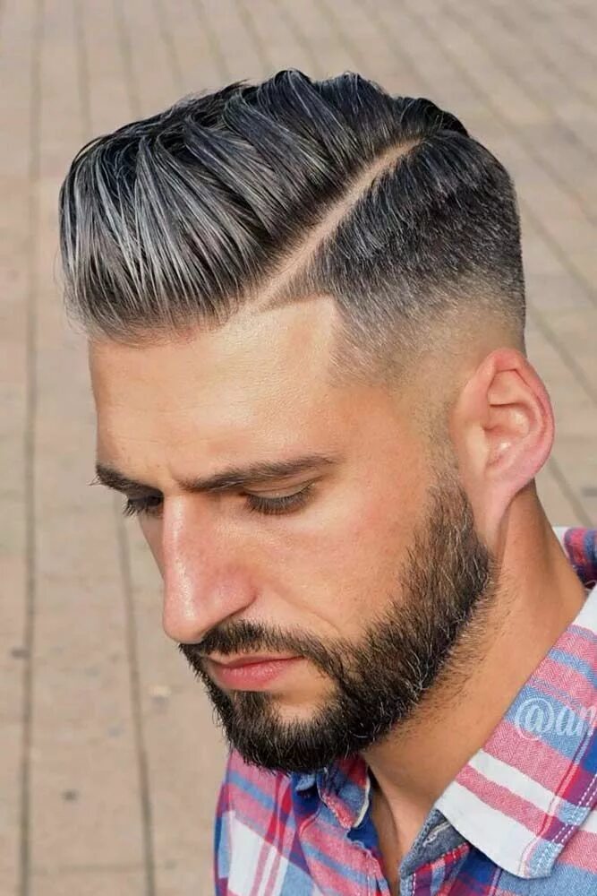 Hard part. Сайд парт фейд. фейд side part. модные мужские стрижки с пробором. мужская стрижка с выбритым пробором.