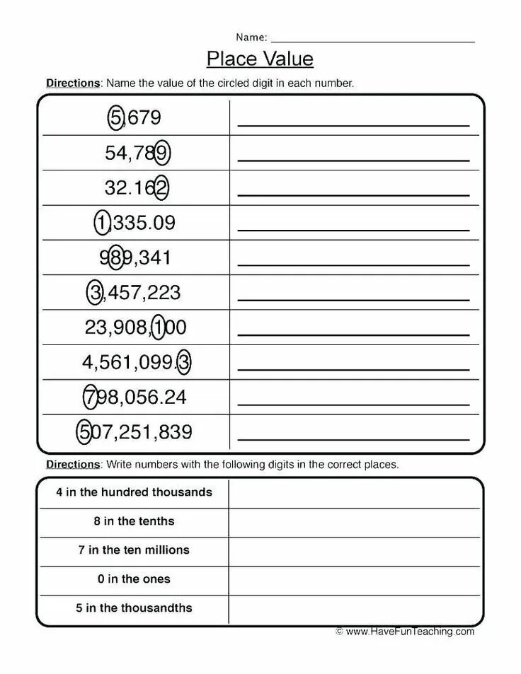 Name id value 1 class. Place value worksheets. forms of identification worksheets. standard worksheet. standart form of number worksheet.