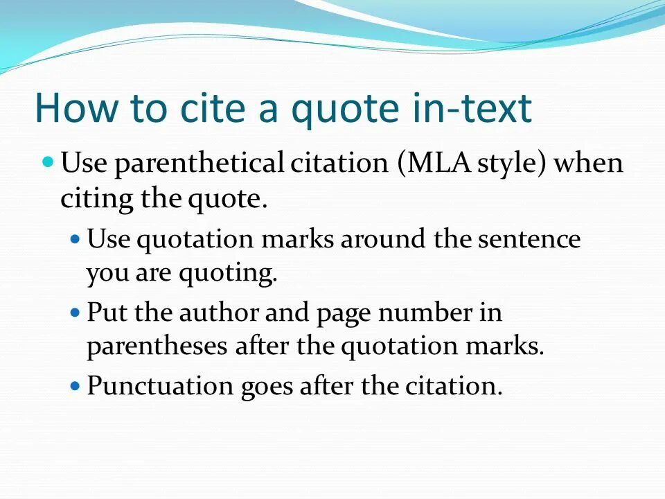 Quotation and Citation. Direct Speech Punctuation. Quote in the essay. How to cite a quote MLA.