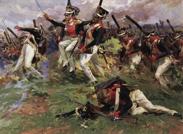 Сайт 1812 года. Бородинское сражение 1812. Русские солдаты Бородино 1812 года.