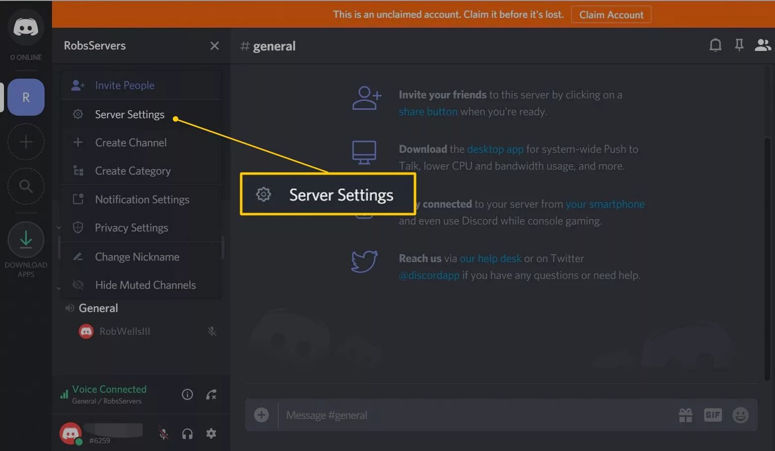 Discord server check
