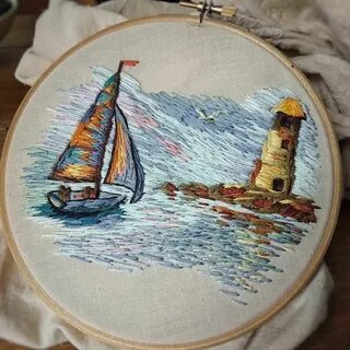 Вышивка морские