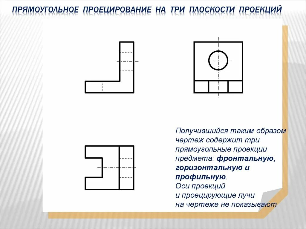 Как изобразить 3 плоскости. Прямоугольное проецирование на две и три плоскости проекций. Прямоугольное проецирование на три плоскости проекций. Прямоугольное проецирование на одну плоскость проекций. Проецирование на три плоскости проекций черчение.