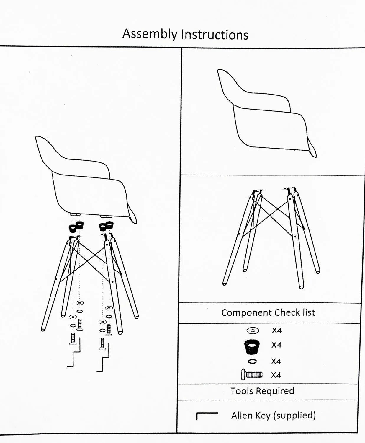 Инструкция по сборке стула eames Купить Стул Sheffilton SHT-ST29/S70 белый Sheffilton белый/темный орех/черный му