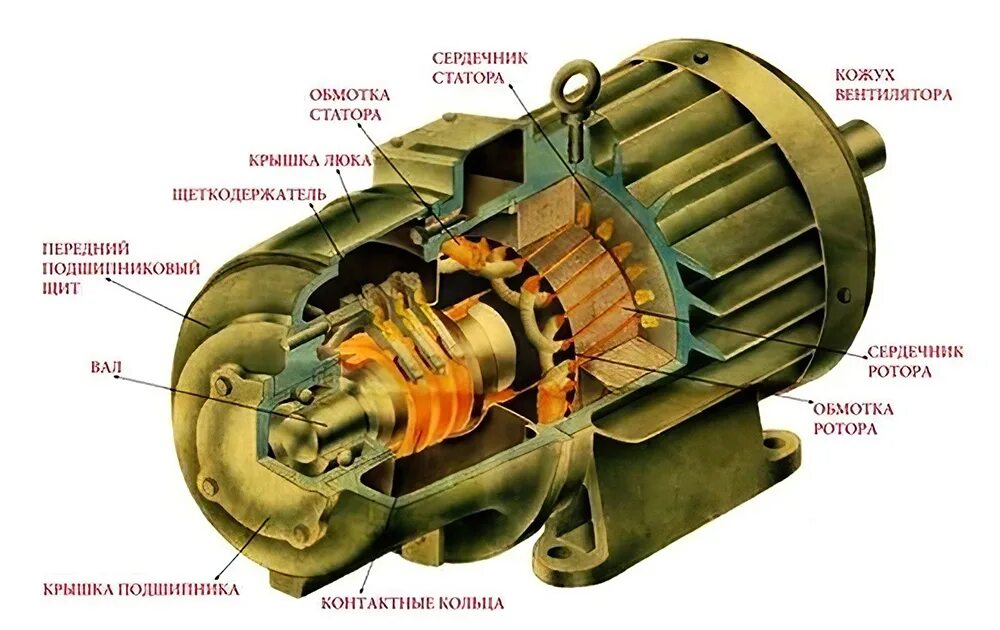 Устройство сердечником. Асинхронный двигатель с фазным ротором. Конструкция 3 фазного асинхронного двигателя. Асинхронный двигатель с 3 фазным ротором. Устройство ротора 3х фазного асинхронного двигателя.