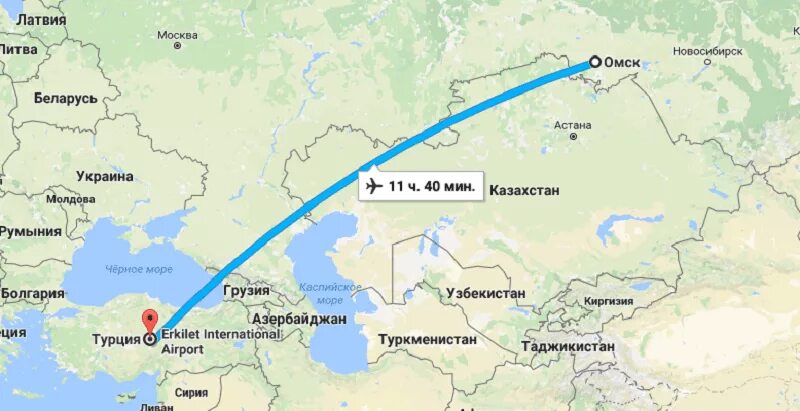Сколько часов лететь в турцию из москвы