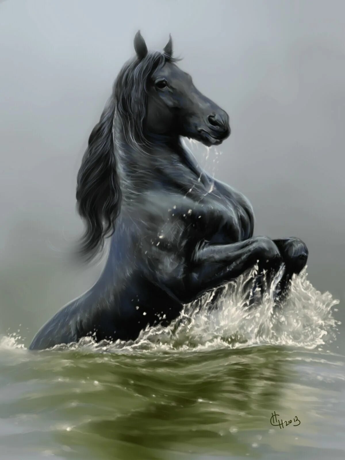 Водяная лошадь это. Келпи демон. Келпи лошадь. Келпи мифология. Келпи водяной.
