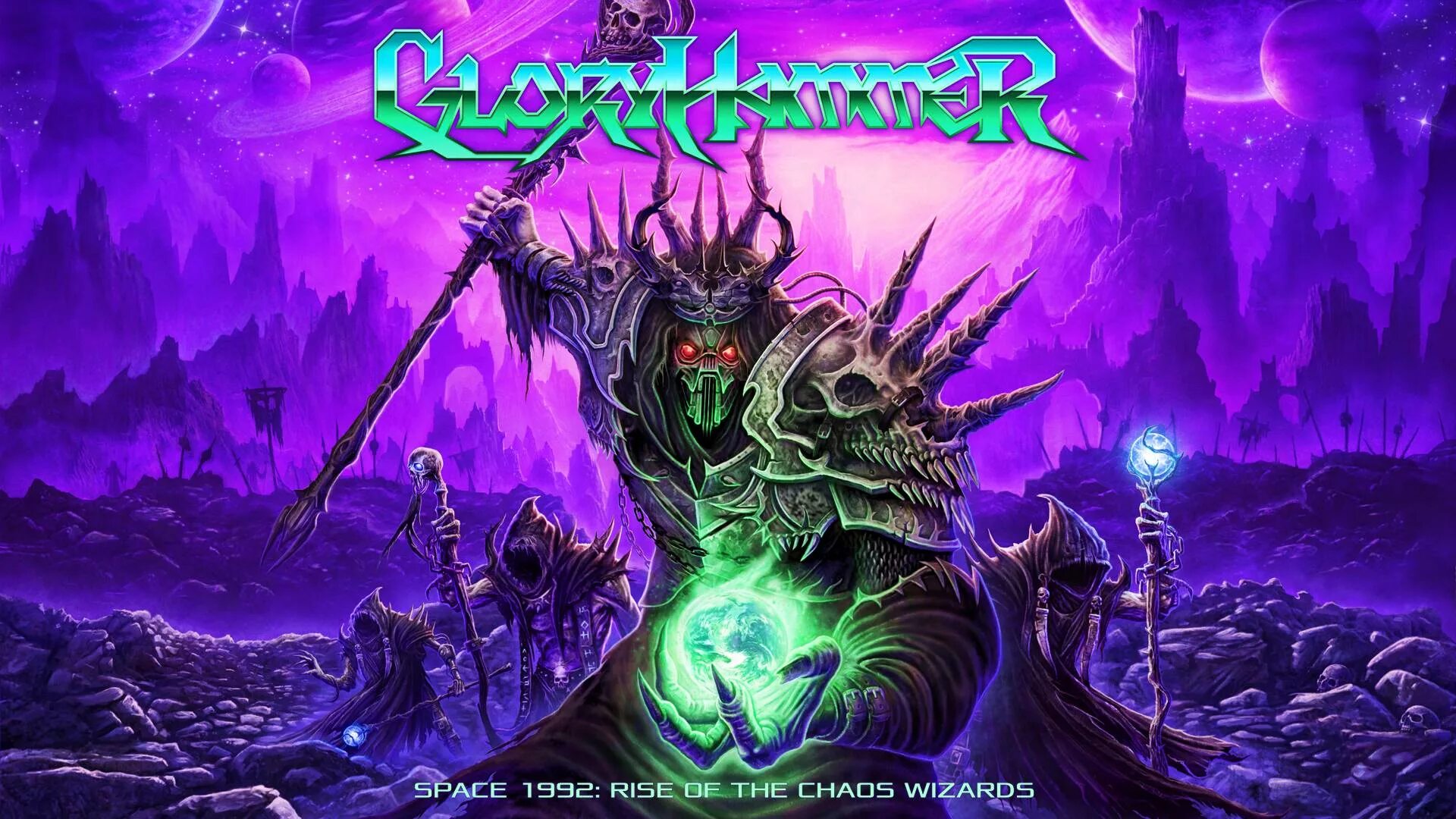 The all powers wizard. Gloryhammer Space 1992 Rise of the Chaos Wizards. Группа Gloryhammer. Gloryhammer - 2015 - Space 1992：Rise of the Chaos Wizards. Gloryhammer обложки альбомов.