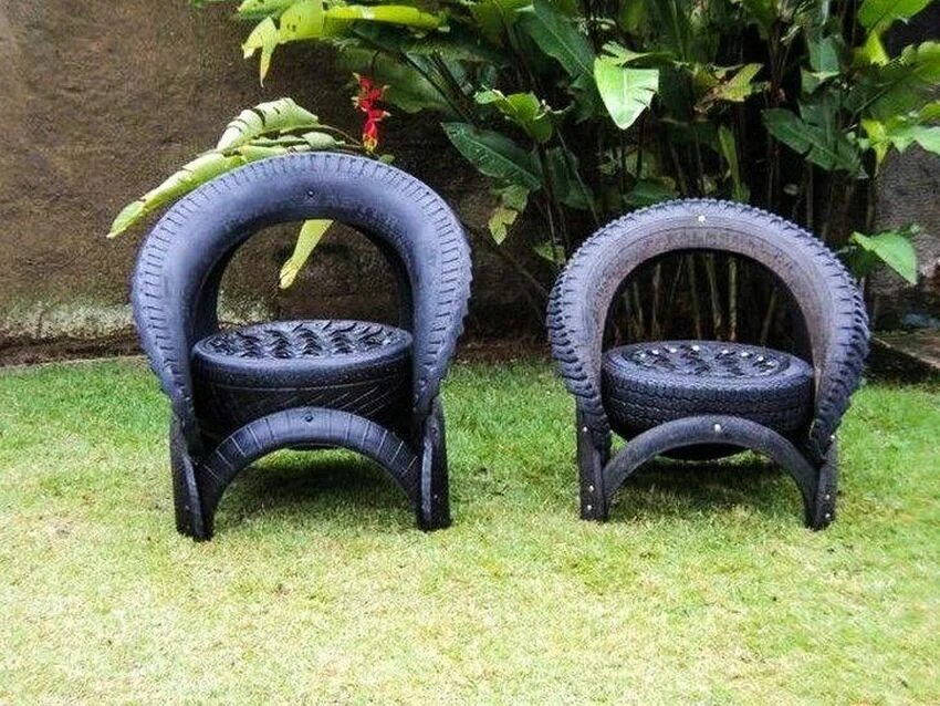 Что можно сделать из старых шин. Мебель из шин. Фигуры из шин для сада. Кресло из автомобильных покрышек. Мебель из шин для сада.