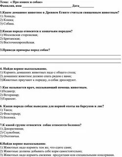 Тест про собак
