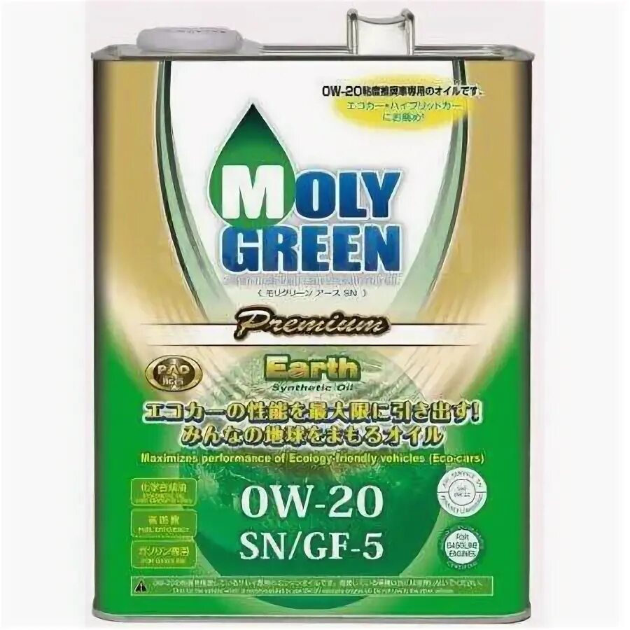 Sn gf 6a. Moly Green Earth SN/gf5 0w20 (4л). Moly Green 0w20 Premium. Масло моторное Moly Green 0w20 SN. MOLYGREEN Premium 0w-20 SP/gf-6a 4л.