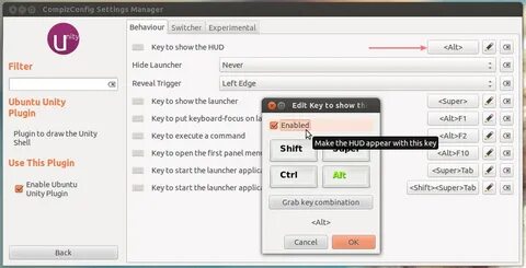 Ubuntu клавиши