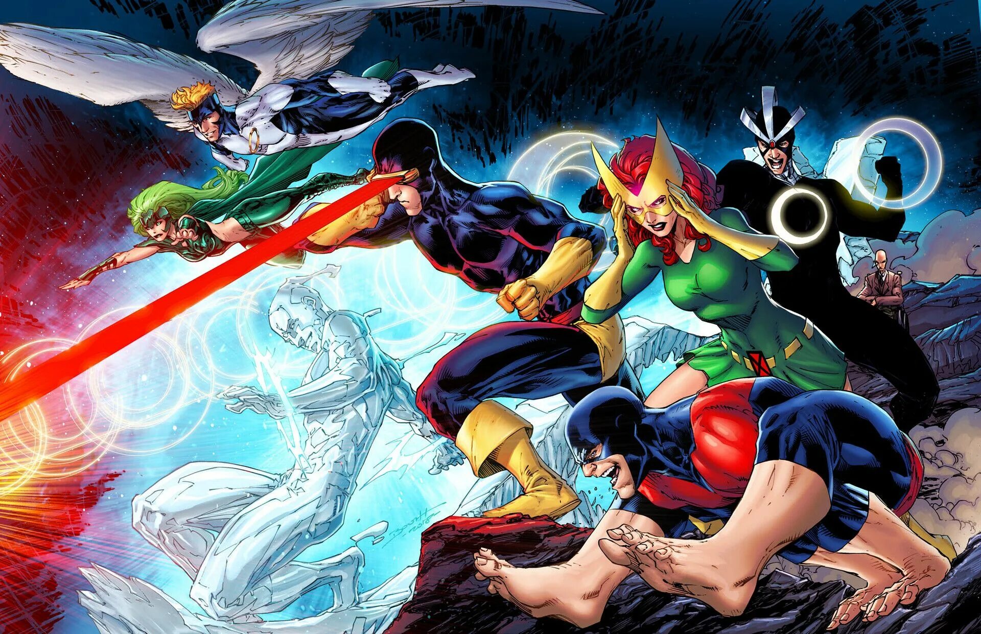 Люди икс марвел или диси. Полярная звезда марвел. jim lee x men art. polaris marvel.