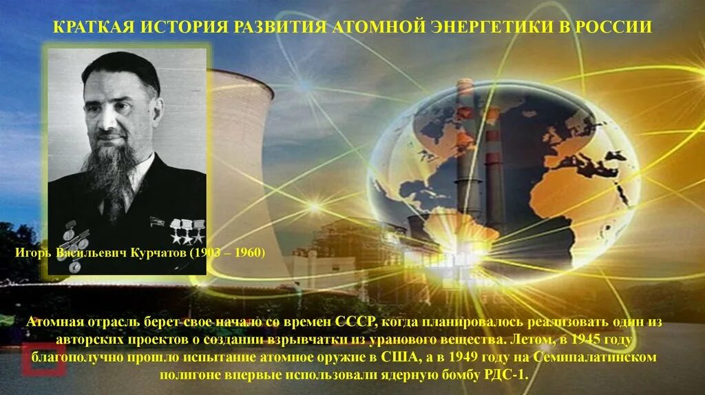 История развития ядерной энергетики. Атомный урок. Россия Лидер атомной энергетики.