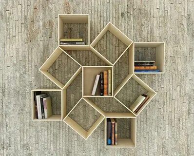 Книжные полки крафт