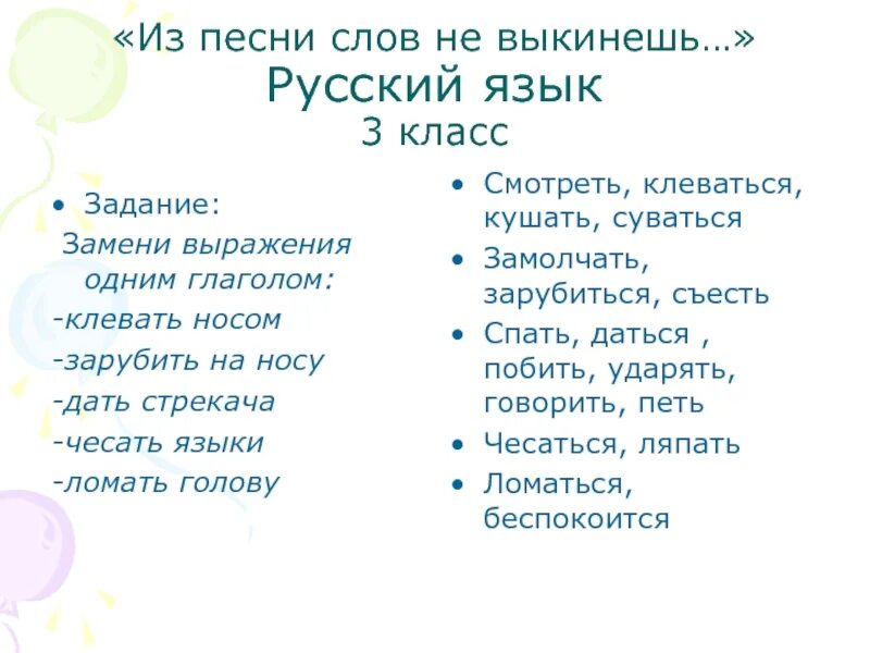 Зарубить на носу заменить глаголом. Замени выражения одним глаголом. Замени одним глаголом клевать носом. Замени выражения одним глаголом зарубить на носу. Заменить выражение одним глаголом клевать носом.