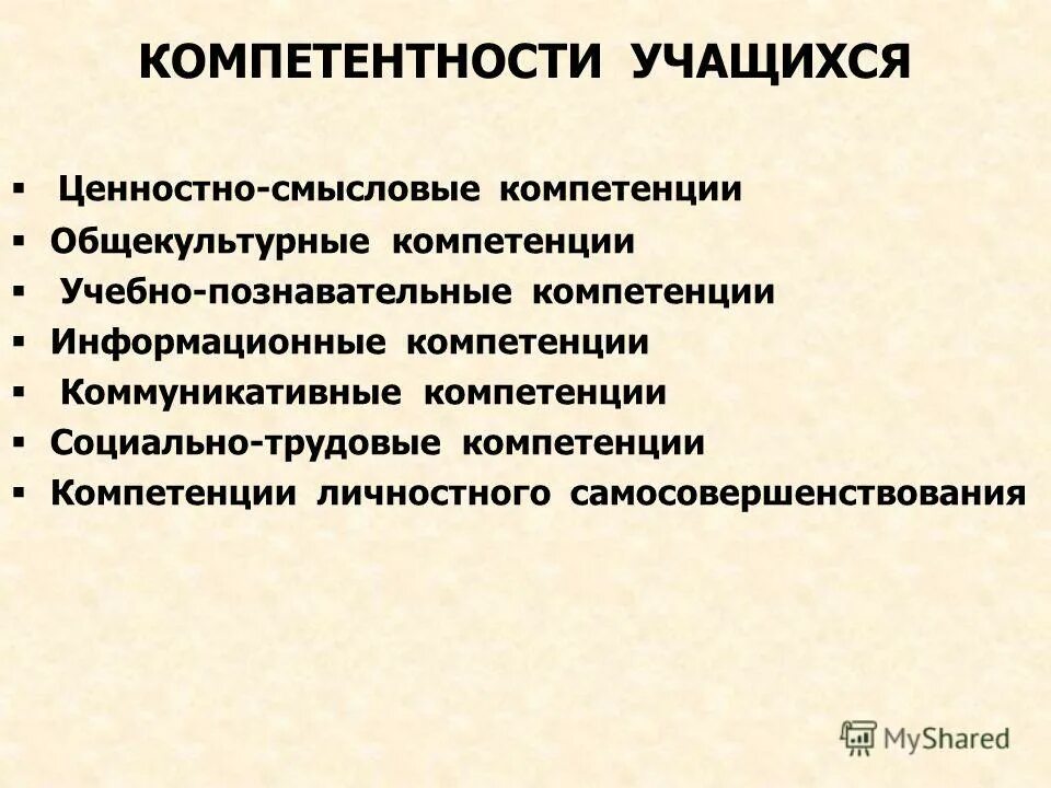 Компетентность учащихся. Ценностно-смысловая компетенция учащихся. Учебные компетенции учащихся. Личностные компетенции учащихся.