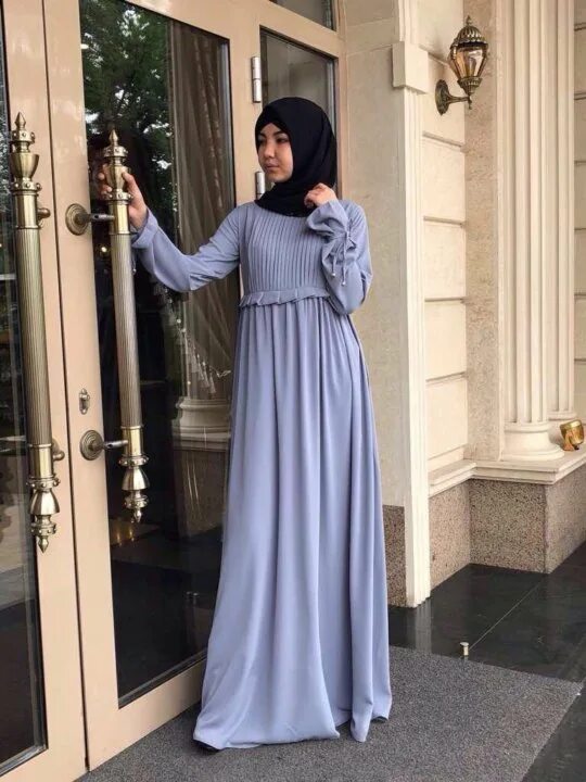 абая макси платье с длинным рукавом. турецкий платье муслим фашион. Autumn denim blue maxi long sundress zanzea fashion women muslim hijab dress vintage long sleeve dubai abaya turkey dresses. платье с воротником исламское.