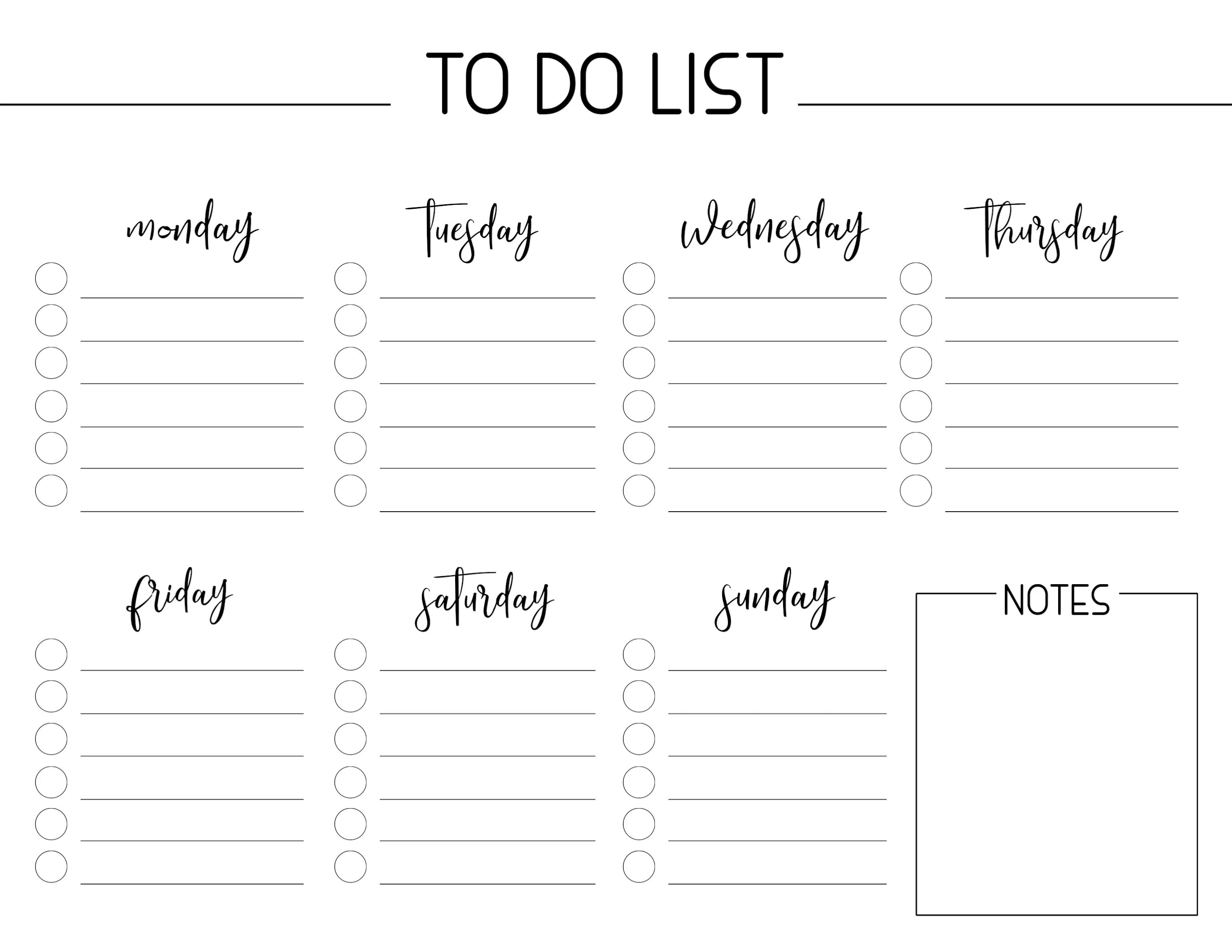 4 to do lists