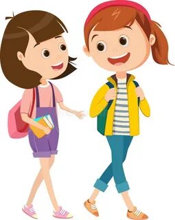My sister walk to school