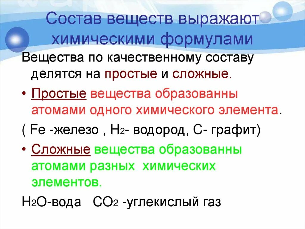 Слова химических соединений