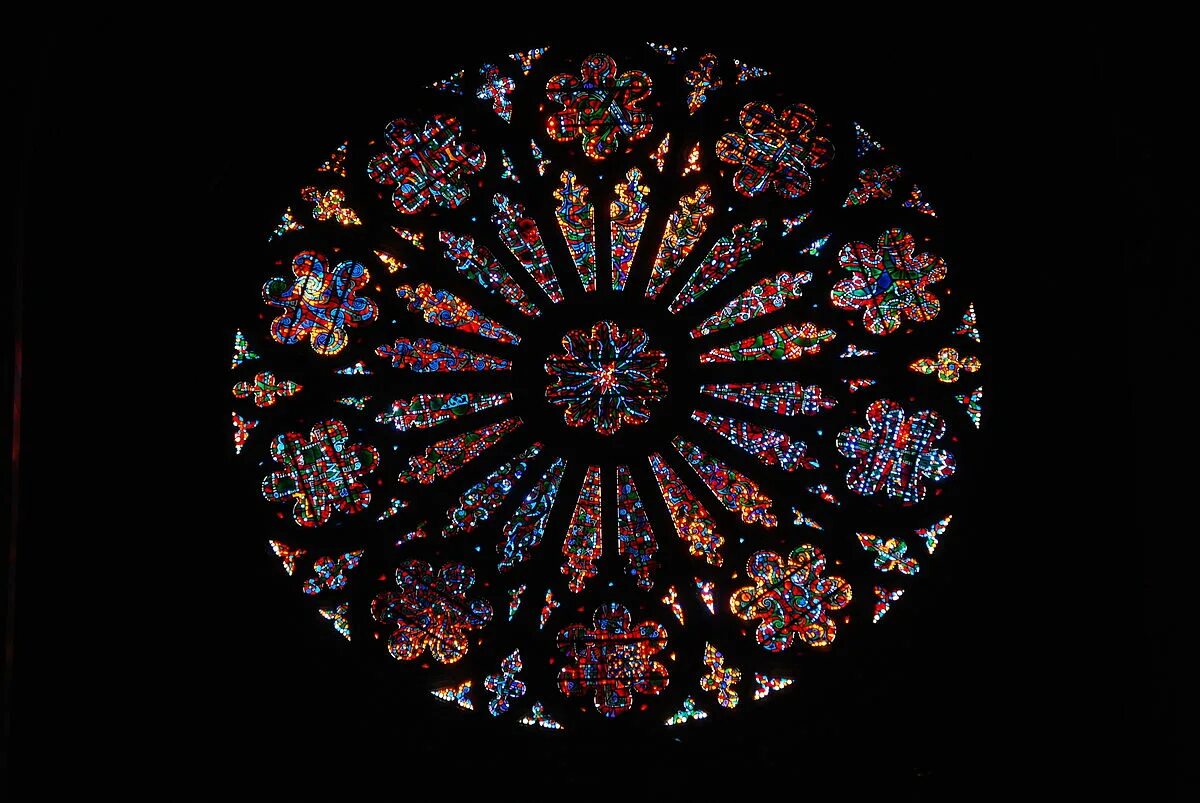 The rose window. The rose window. The rose window. Витраж окна готического собора. The rose window.