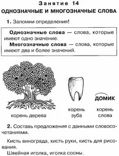 Многозначные слова список