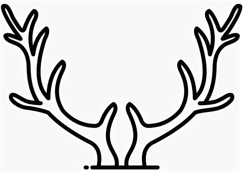 Рога оленя распечатать шаблон для вырезания Holiday Hoop Art + Free Antler Printable Reindeer antlers, Antler headband, Chri