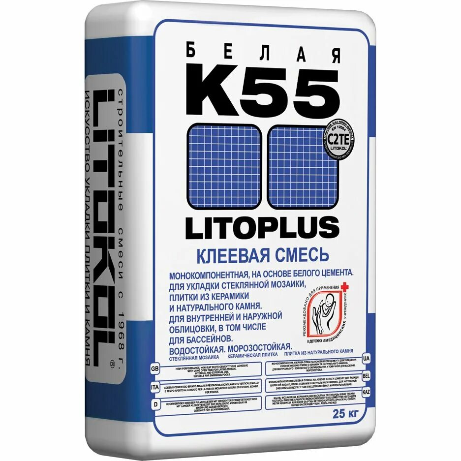 Клеевая смесь купить. Клей для мозаики Litokol LITOPLUS k55 25 кг. LITOPLUS k55 белая клеевая смесь 25 кг. Клей для плитки Литокол к 55. Плиточный клей Литокол к-80.