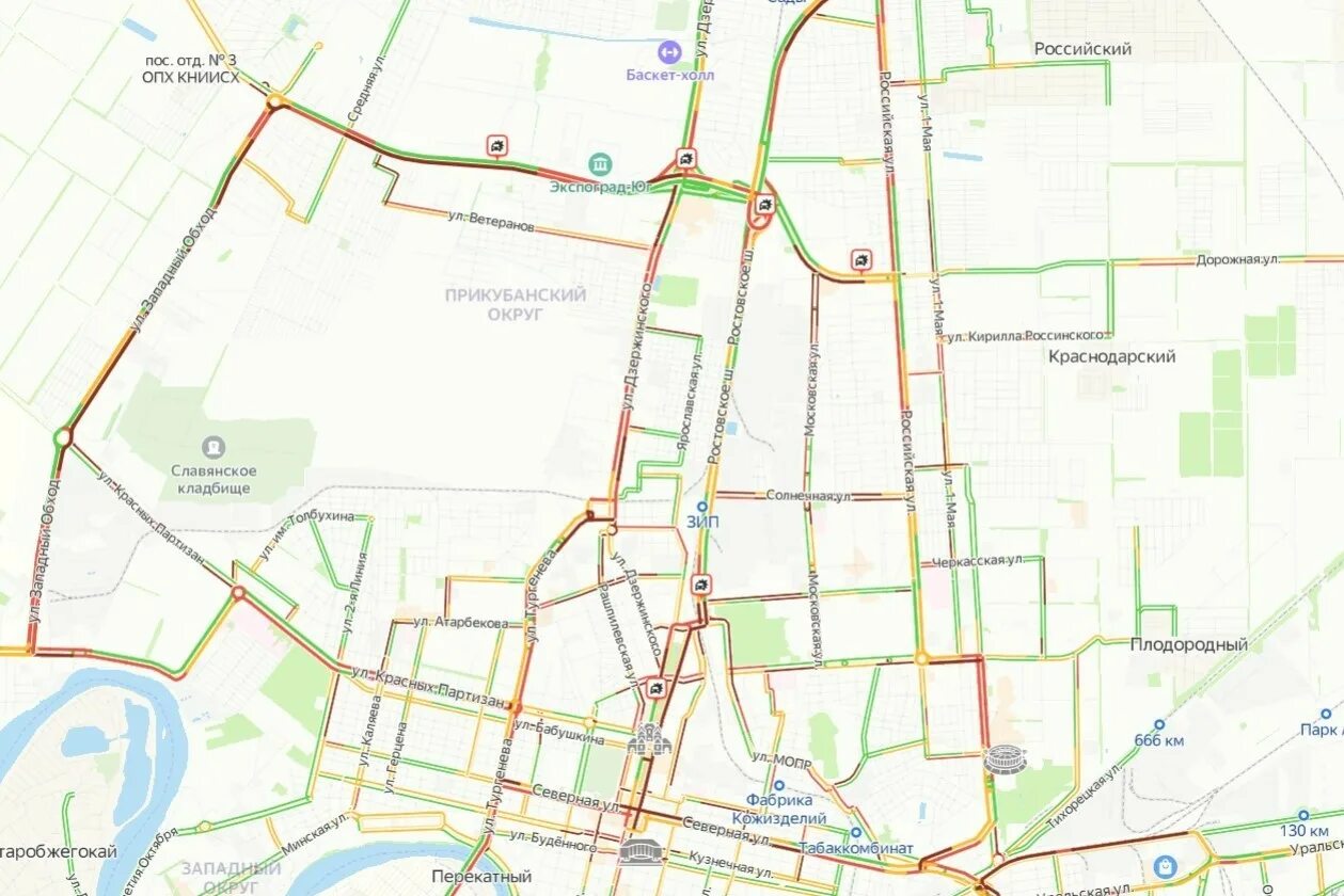 Краснодар на карте. Западный город Краснодар. Пробки Краснодар. Западный обход Краснодар.