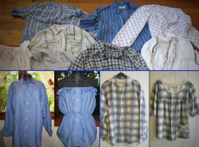 Что можно сделать из старой рубашки DIY: Mens shirt to shoulder baring top! Diy clothes kawaii, Diy clothes refashio
