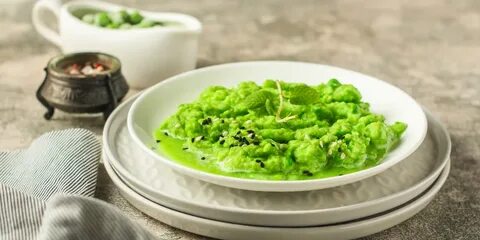 Пюре из консервированного зеленого горошка