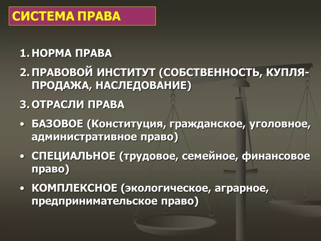 Примеры правовых норм законов