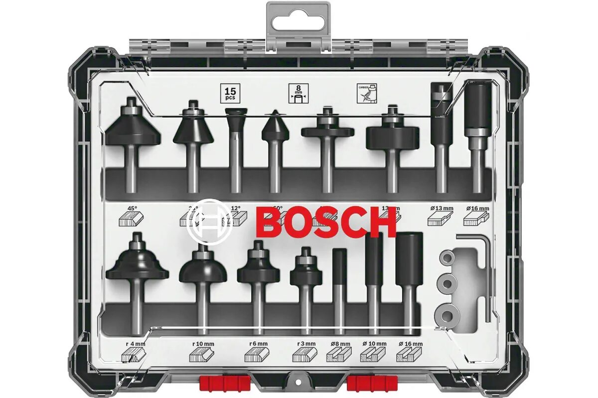 Набор фрез Bosch 2607017472. Набор фрез Bosch 2607017465. Набор фрез смешанный (15 шт; хвостовик 8 мм) Bosch 2607017472. Набор фрез смешанный Bosch 6мм. 15шт. (Арт. 2607017471). Фрезы 6мм купить