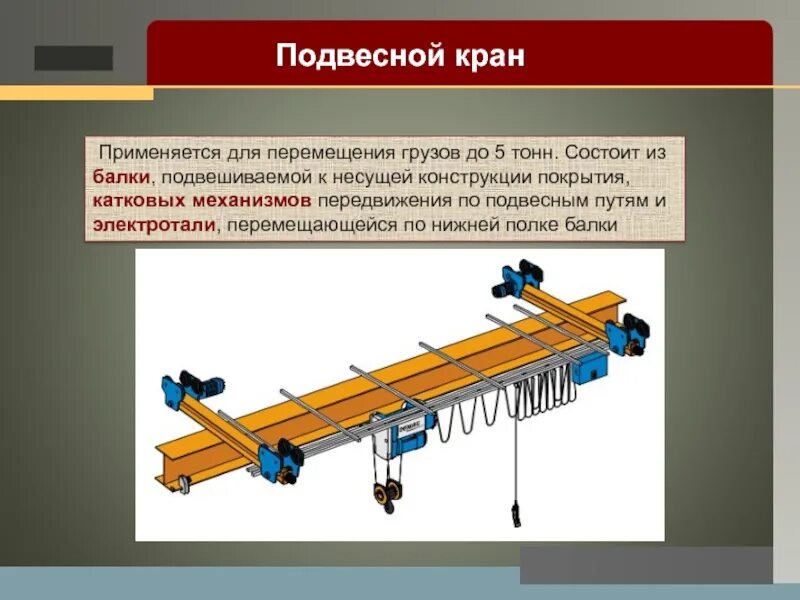 Движение мостового крана