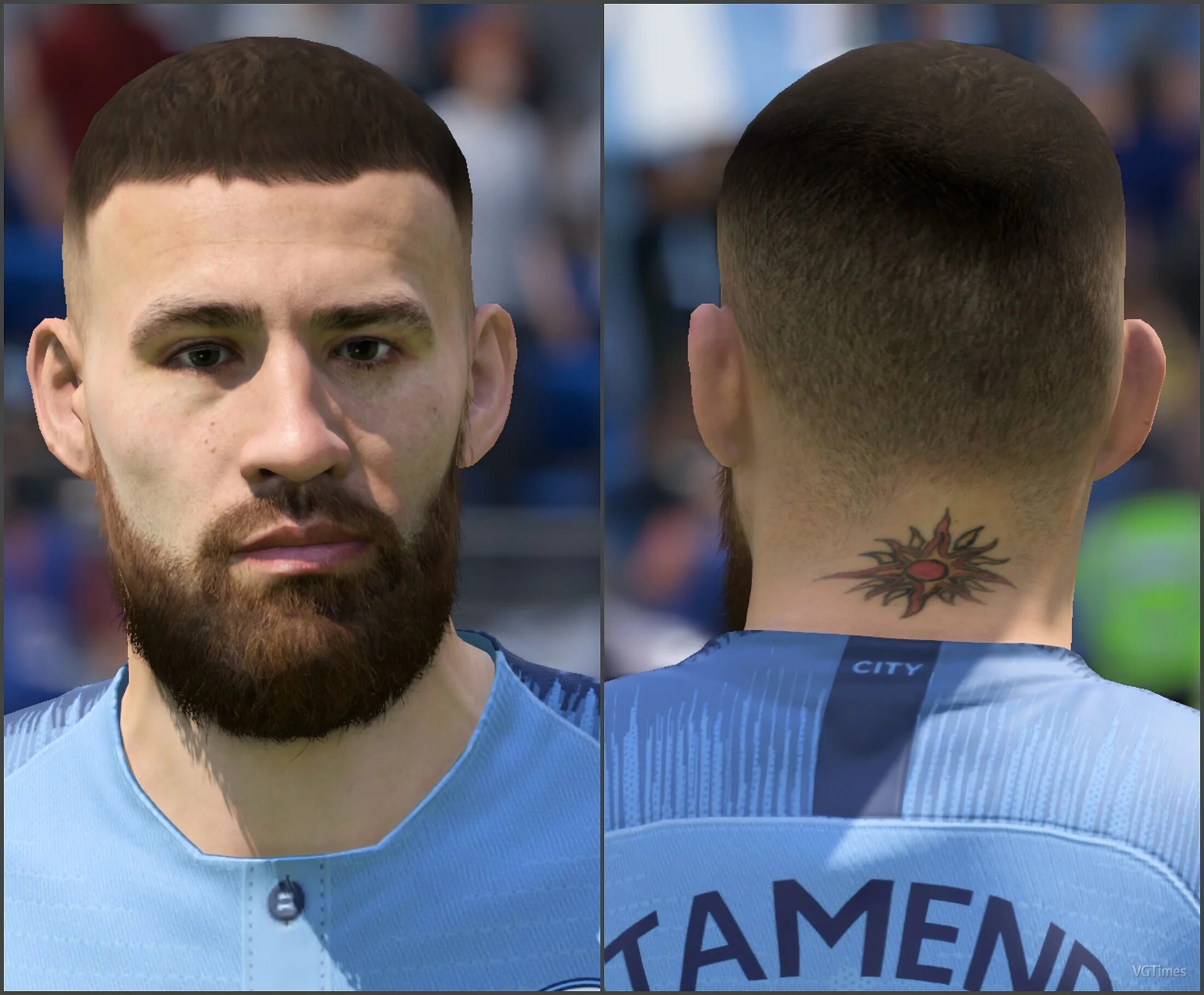 Frosty mod fifa 19. Николас Отаменди тату. Otamendi футболист FIFA. Николас Отаменди футболист Татуировки. Лицо Отаменди.